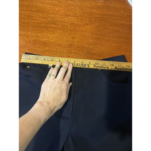 St. John Sport By Marie Gray Straight Leg Black Pants Sz 4 - Picture 5 of 8